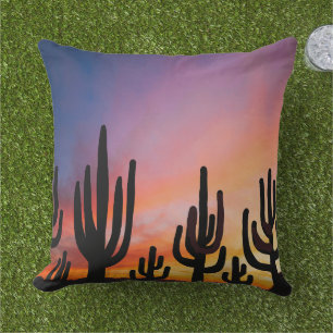 Almofada Imagem do nascer do sol no deserto sudoeste com ca