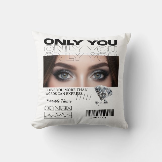 Almofada Imagem e Texto Personalizados | Personalizado (Frente)
