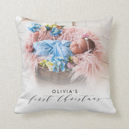 Almofada Imagem Elegante Primeiro Natal - Letra Mão