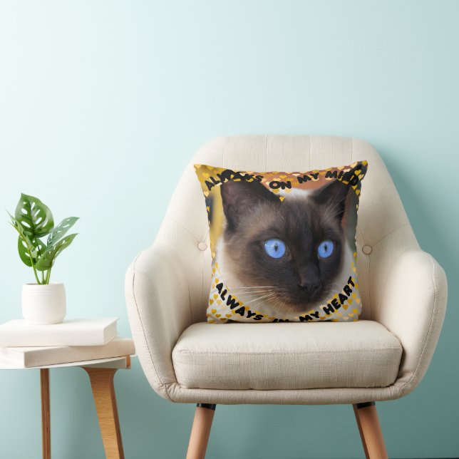 Almofada Imagem Personalizada Coração Amarelo Padrão Coraçã (Cadeira)
