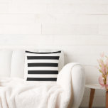 Almofada Imagem Preta e Branca Grandes Stripes<br><div class="desc">Travesseiro decorativo de Grandes Stripes de Vintagem Negra e Branca por Gerson Ramos.</div>