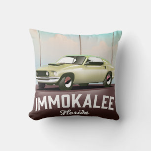 Almofada Immokalee Florida Supercar poster de viagens