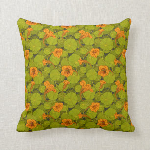 Almofada Impressão 1896 floral da chagas do Victorian