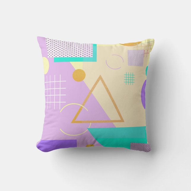 Almofada Impressão amarelo geométrico (Frente)