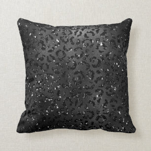 Almofada Impressão animal-da-pele-branca-negra-leopardo-br