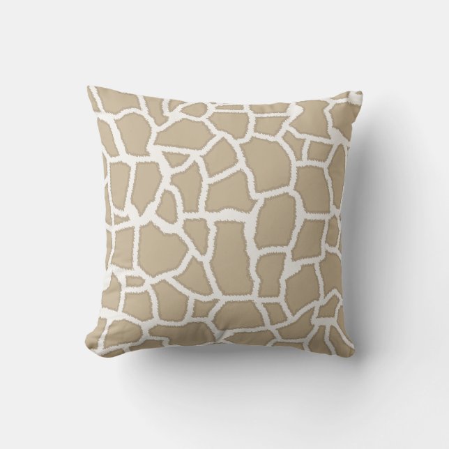 Almofada Impressão Animal Khaki Giraffe (Frente)
