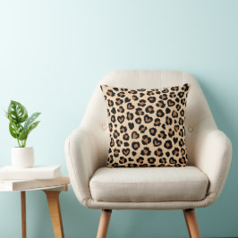 Almofada Impressão Animal, Leopardo Castanho, Manchas de Ch