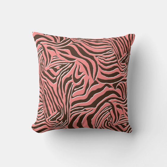 Almofada Impressão animal, padrão de zebra uniforme. (Frente)