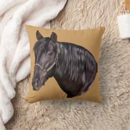 Almofada Impressão artística do cavalo andaluz