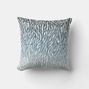 Almofada Impressão azul selvagem Ombre da zebra