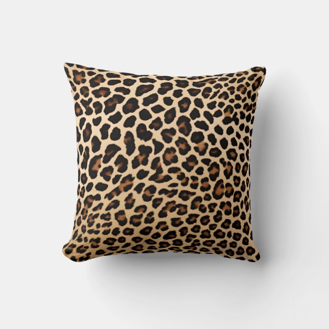 Almofada Impressão Clássica Leopardo Pequeno (Frente)