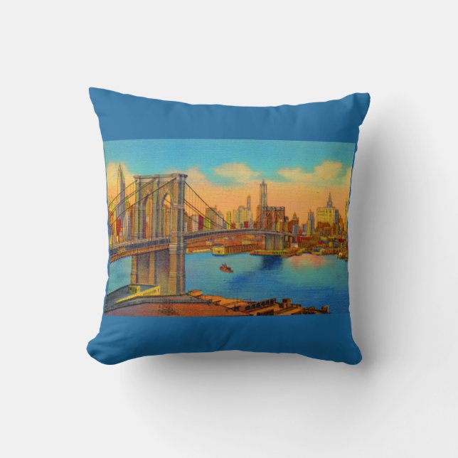 Almofada impressão da ponte Brooklyn (Frente)