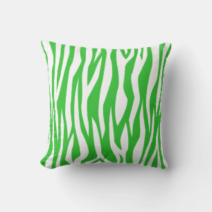 Almofada Impressão da zebra do verde limão