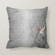 Impressão de Arte de Cinza de Hummingbird Elegante