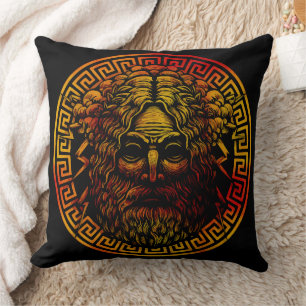 Almofada Impressão de Arte do Escudo Antigo de Zeus