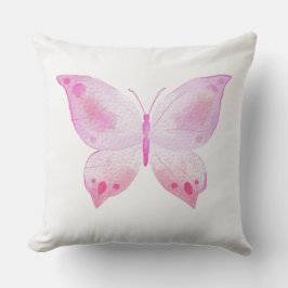 Almofada Impressão de borboleta pintada à mão