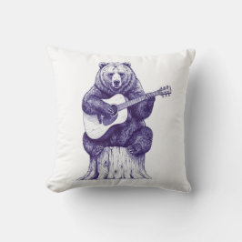 Almofada Impressão de Canções do Urso Estipado de Tinta