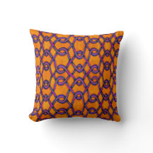 Impressão de Fishnet De Corrente Laranja E Roxo
