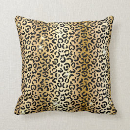 Almofada Impressão de manchas de leopardo Glam Glitter Dour