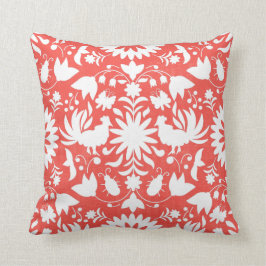 Almofada Impressão de Otomi, coral & travesseiro decorativo