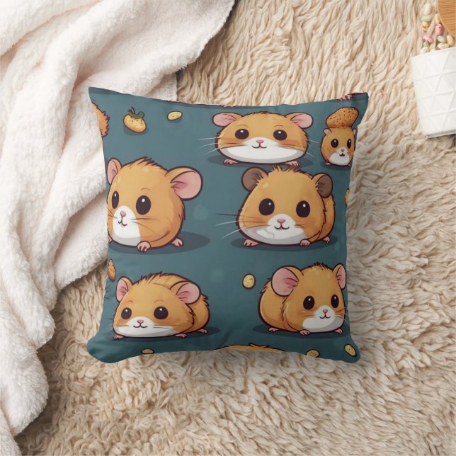 Almofada Impressão de padrão de hamster (Cobertor)