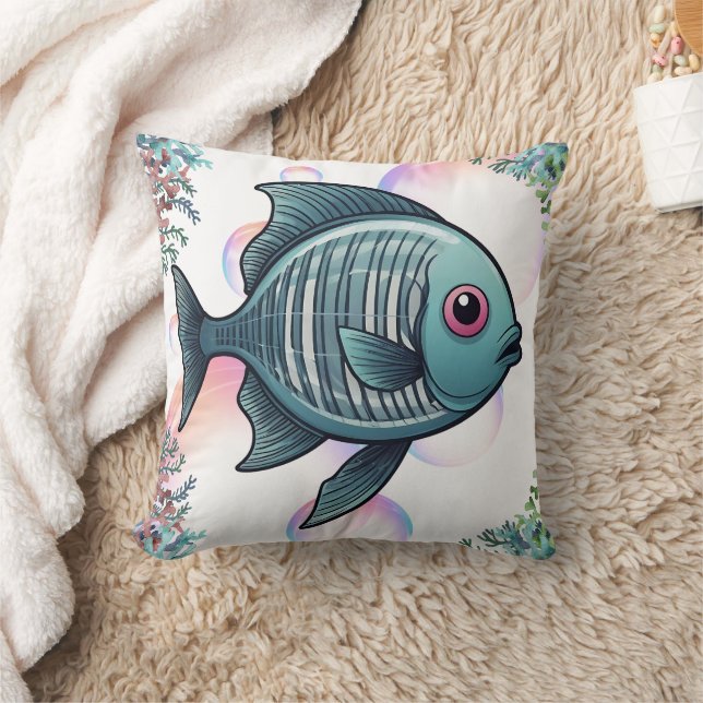 Almofada Impressão de peixes de raio X (Cobertor)