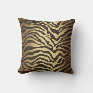 Almofada Impressão de Pele de Animal com Estampa de Zebra M