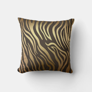 Almofada Impressão de Pele de Animal Estampa de Zebra Glam