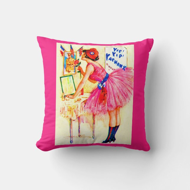 Almofada impressão de playbill Yip Yaphank de 1918 (Frente)