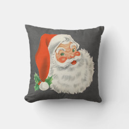 Almofada Impressão de Quadro Negro Papai Noel Natal Vintage