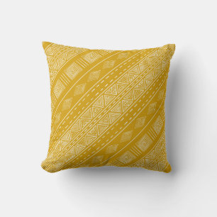 Almofada Impressão de Tribal Amarelo de Mostarda Inspirada