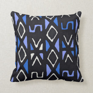 Almofada Impressão de Tribal Azul-Africano