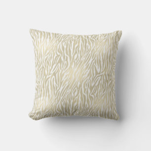Almofada Impressão de Zebra Dourada Chic