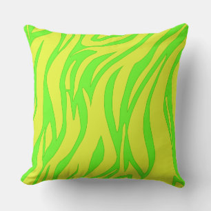Almofada impressão digital abstrato zebra moderna verde-ama