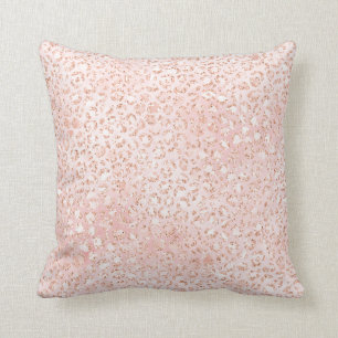 Almofada Impressão do Leopard Luminoso Branco Cor-de-rosa 