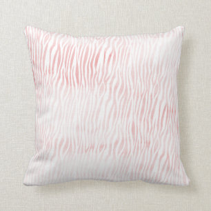 Almofada Impressão em Zebra de Cor Branca Rosa
