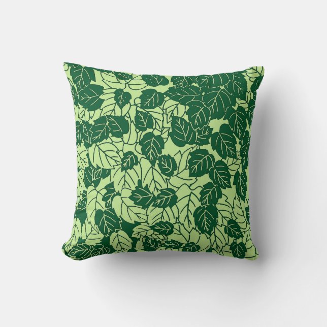 Almofada Impressão, Emerald e Verde limão japonês (Frente)