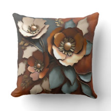 Impressão Floral de torre de torre de laranja quei