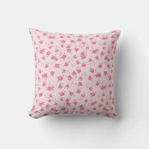 Almofada Impressão Floral de Vintage Chic Rosa