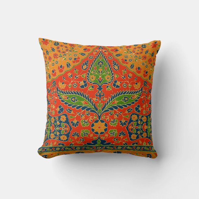 Almofada Impressão Floral Persa Decorativa (Frente)