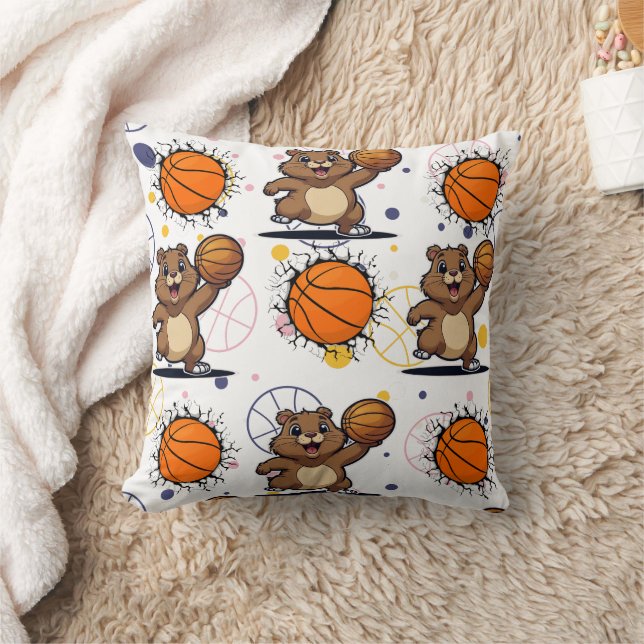Almofada Impressão Gopher de Basquete Kawaii (Cobertor)