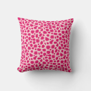 Almofada Impressão Leopard - Fuchsia e rosas claro