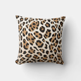 Almofada Impressão Leopardo Castanho-Claro