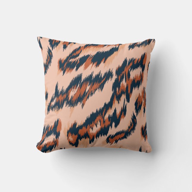 Almofada Impressão Leopardo: Design sem costura têxtil. (Frente)