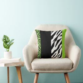 Almofada Impressão Leopardo, Impressão Zebra, Impressão Ani