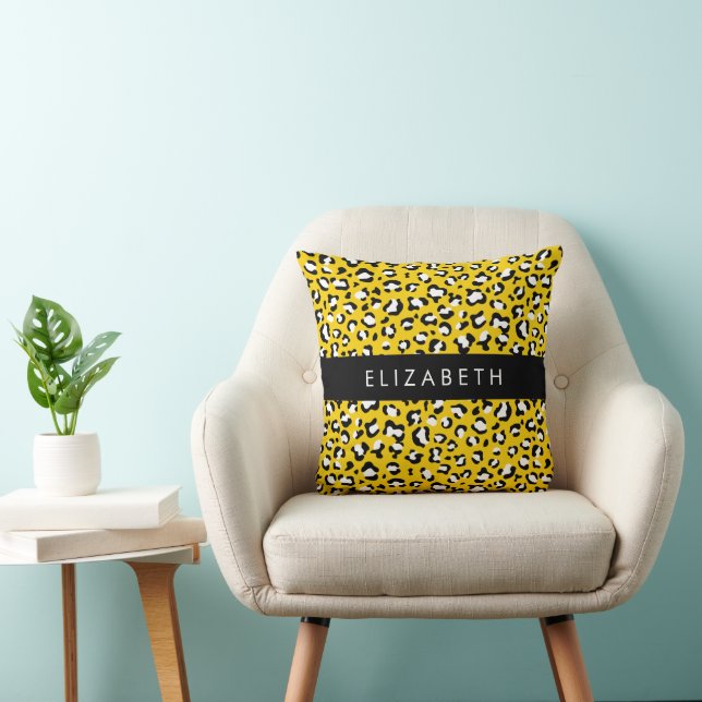 Almofada Impressão Leopardo, Manchas, Leopardo Amarelo, Seu (Cadeira)