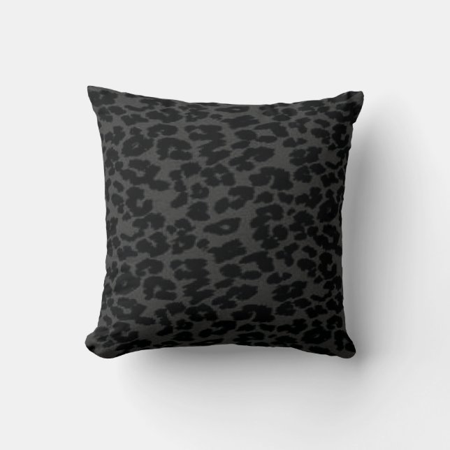 Almofada Impressão Leopardo Preto (Frente)