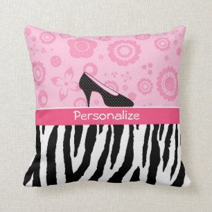 Almofada Impressão na moda da zebra dos calçados