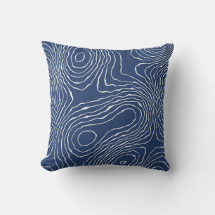 Almofada Impressão Orgânico Topográfico da Linha da Terra.