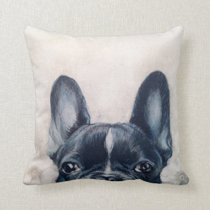 Almofada Impressão original da pintura do buldogue francê